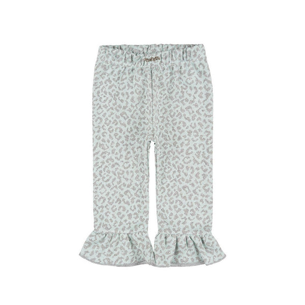 Pantalon Jacquard Léopard Vert