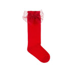 Chaussettes À Nœud Papillon À Paillettes Rouges