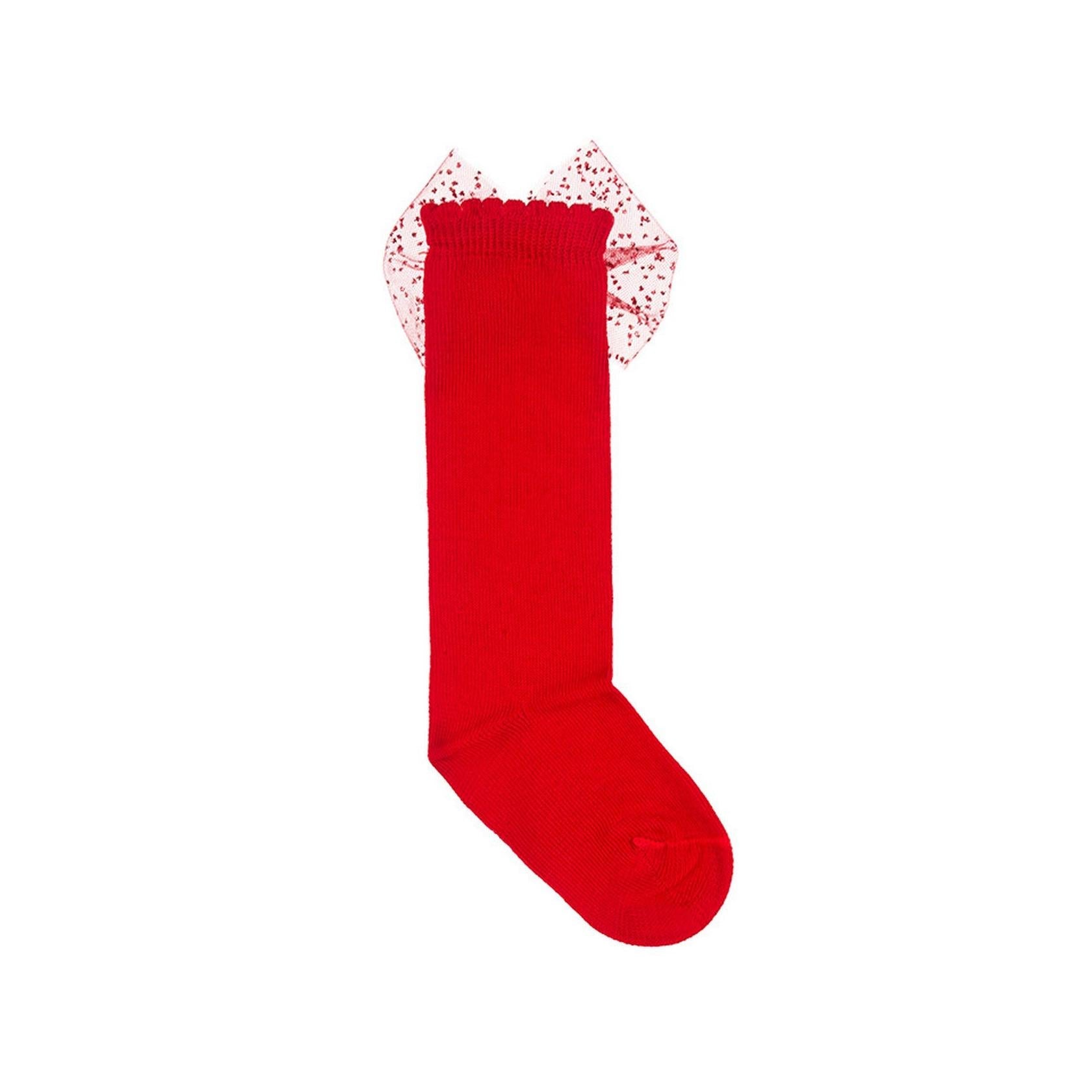 Chaussettes À Nœud Papillon À Paillettes Rouges