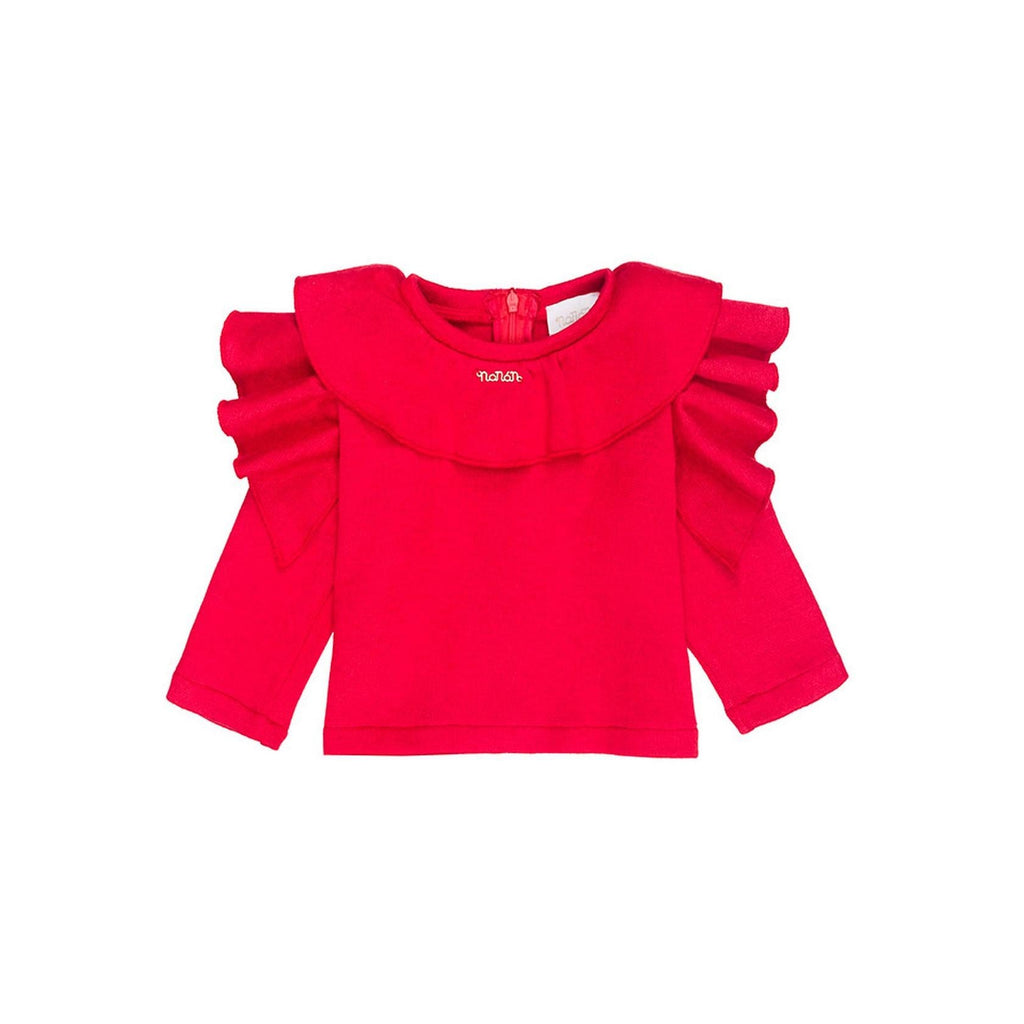 Chemise Rouge À Volants