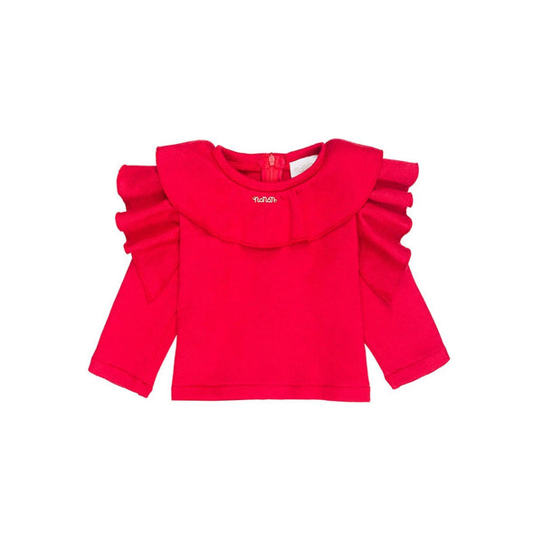 Chemise Rouge À Volants