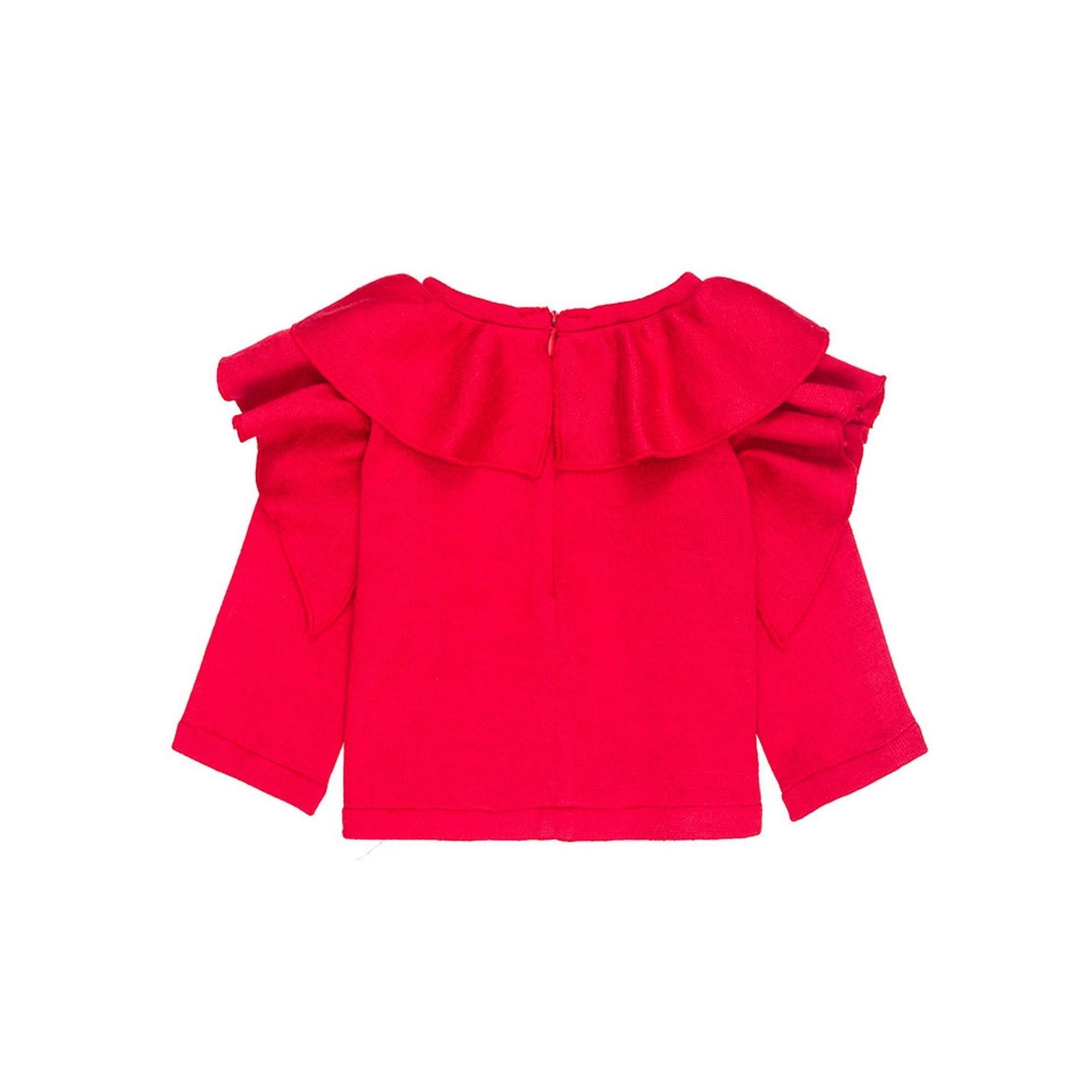 Chemise Rouge À Volants