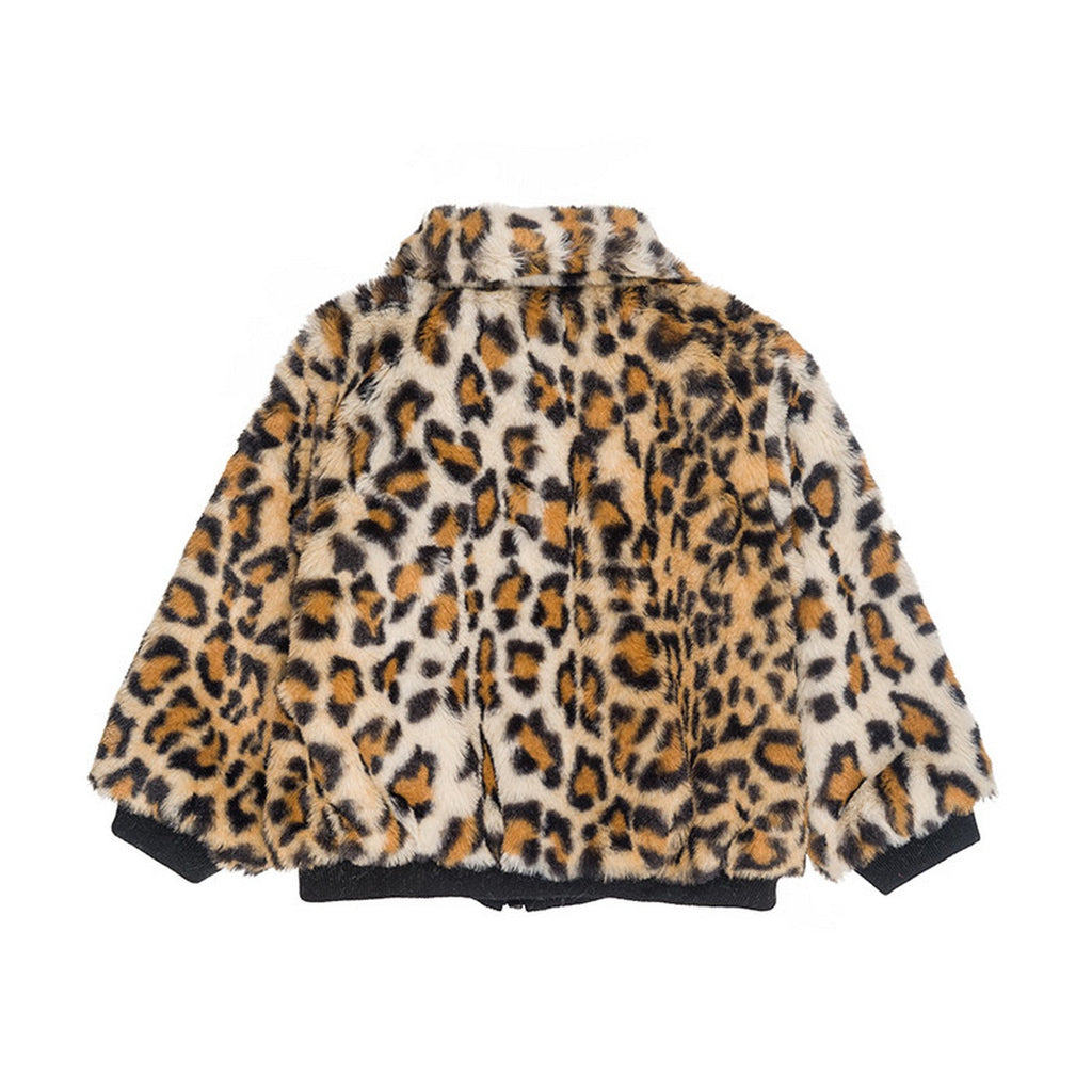 Bomber En Fourrure À Imprimé Animalier