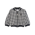 Veste Bomber À Carreaux Noirs