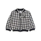 Veste Bomber À Carreaux Noirs