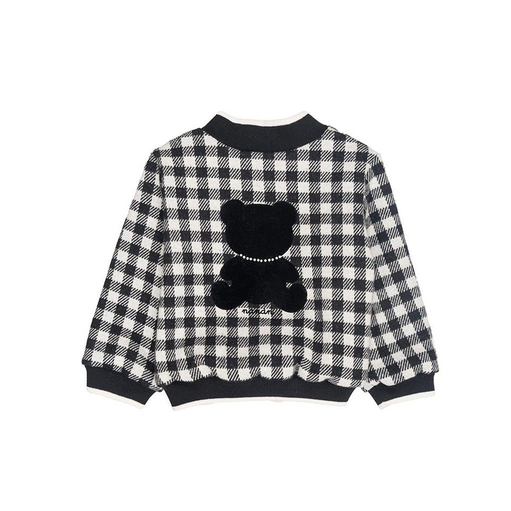 Veste Bomber À Carreaux Noirs