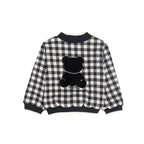 Veste Bomber À Carreaux Noirs