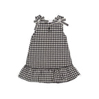Robe Sans Manches À Carreaux Noirs