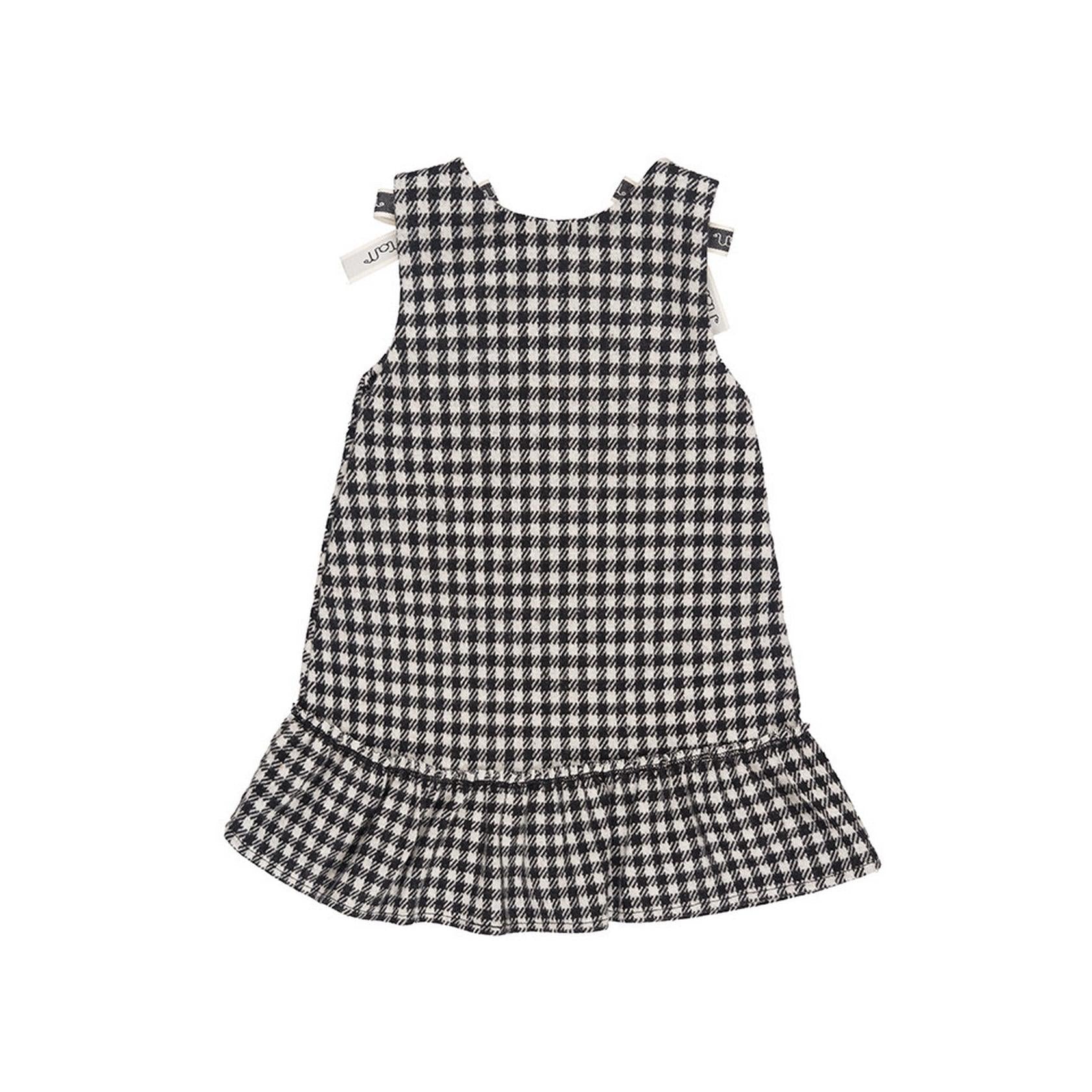 Robe Sans Manches À Carreaux Noirs