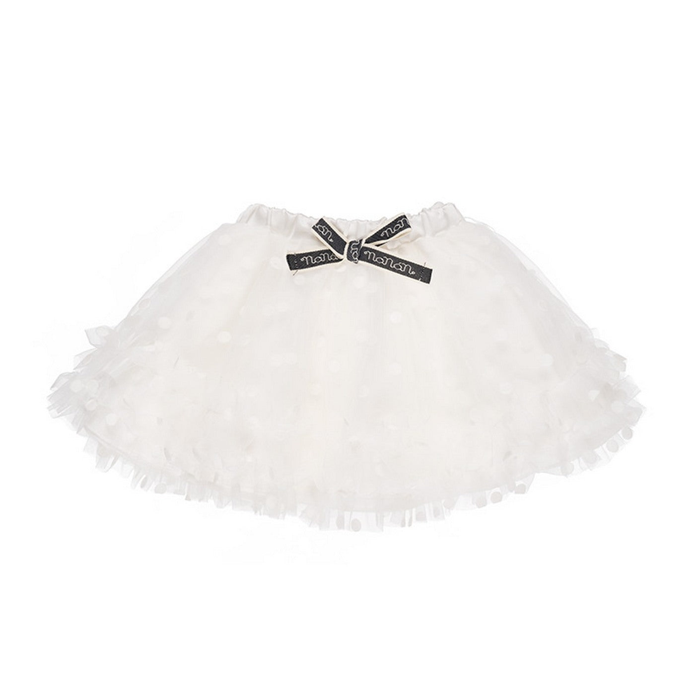 Jupe En Tulle À Pois Crème