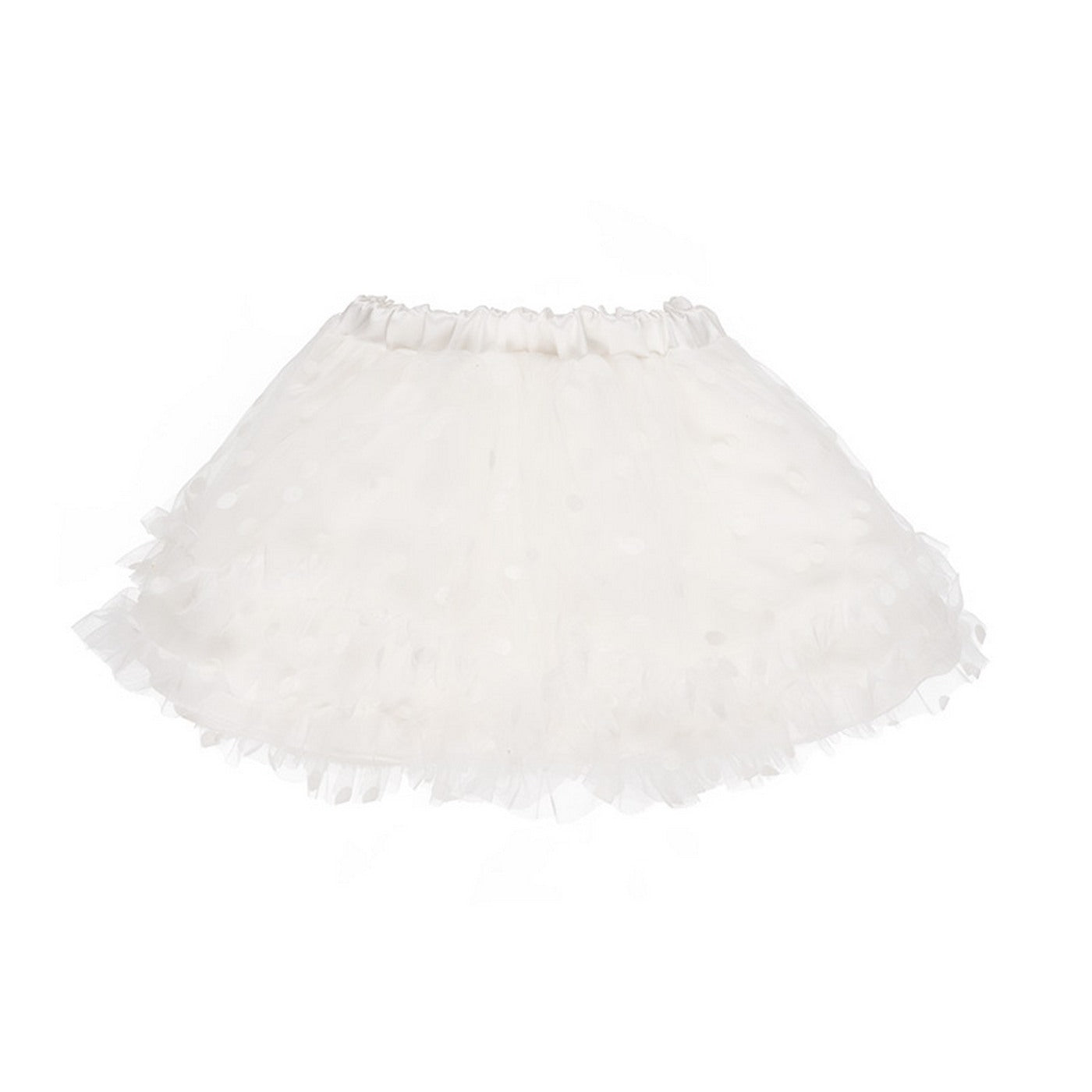 Jupe En Tulle À Pois Crème