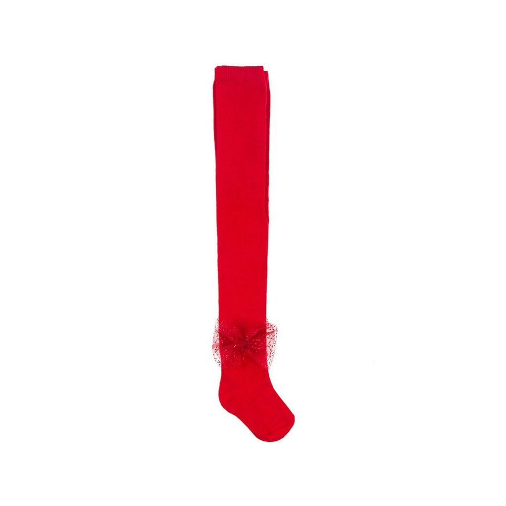 Collants Avec Nœud À Paillettes Rouges