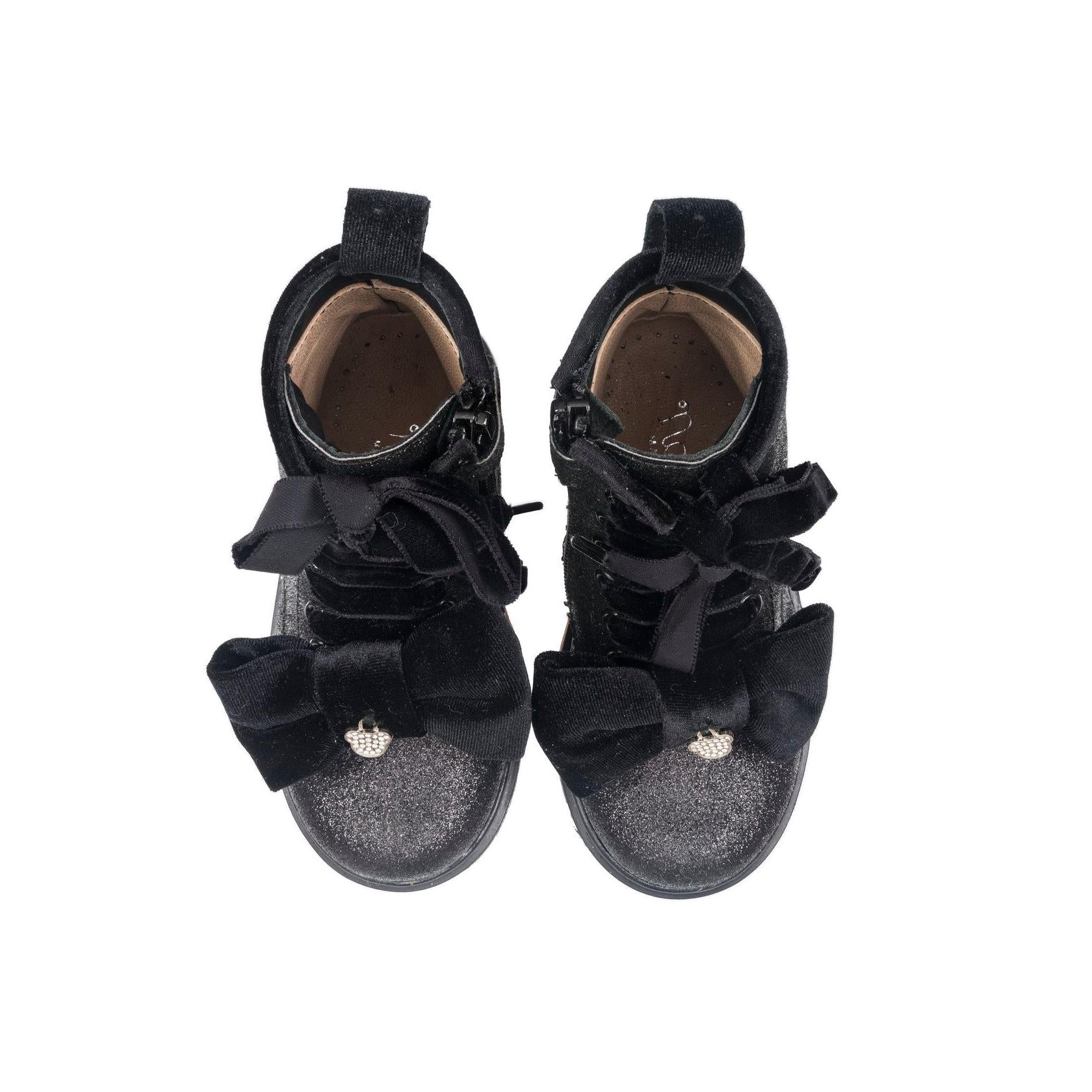 Bottines En Velours Noir
