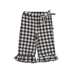 Pantalon Palazzo À Carreaux Noirs