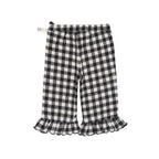Pantalon Palazzo À Carreaux Noirs