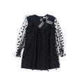 Robe En Jersey Noir Et Tulle