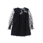 Robe En Jersey Noir Et Tulle