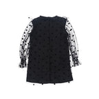 Robe En Jersey Noir Et Tulle