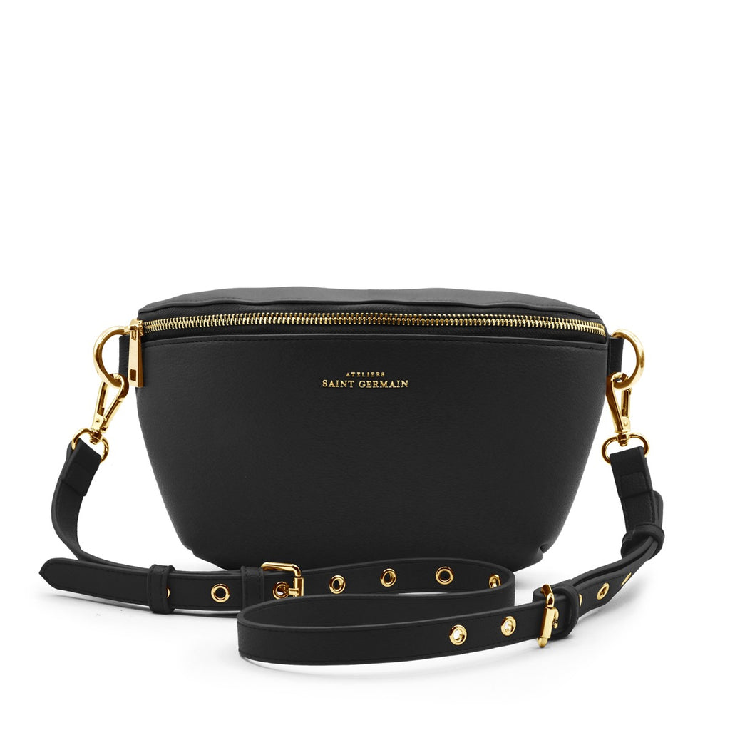 Sac Bandoulière Banane Luxe Ibiza - Noir