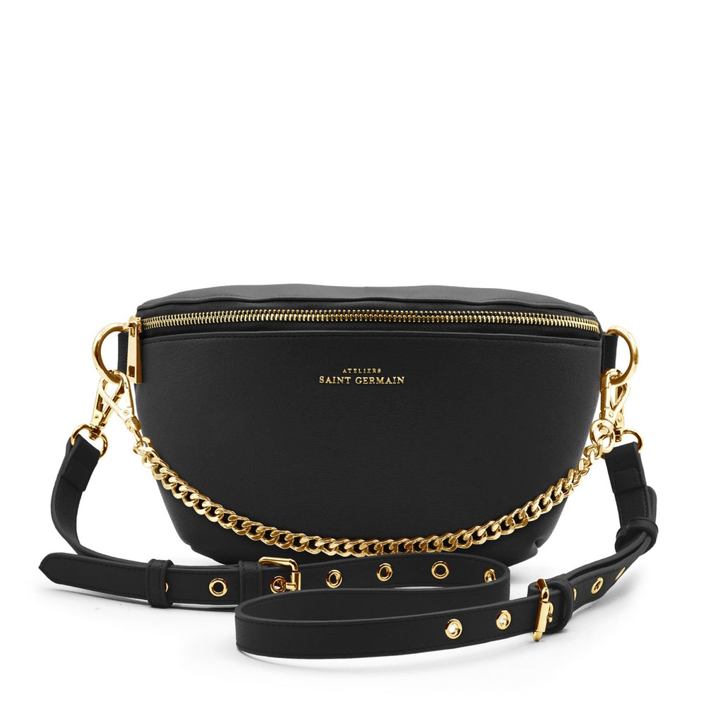 Sac Bandoulière Banane Luxe Ibiza - Noir