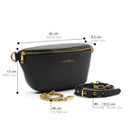 Sac Bandoulière Banane Luxe Ibiza - Noir