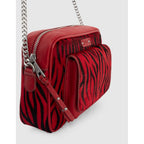 IKKS - Sac Boxy The Lover Effet Pony Zèbre Noir Et Rouge - Vermillon