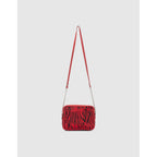 IKKS - Sac Boxy The Lover Effet Pony Zèbre Noir Et Rouge - Vermillon