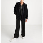 IKKS - Veste Noire Sherpa À Col Camionneur Et Capuche I.Code - Noir