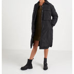 IKKS - Doudoune Longue Noire Avec Maxi Poches I.Code - Noir
