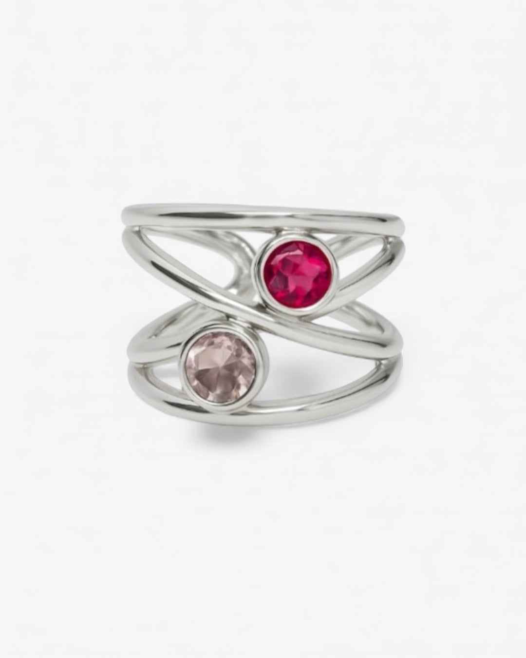 Bague Love Rosa Plata