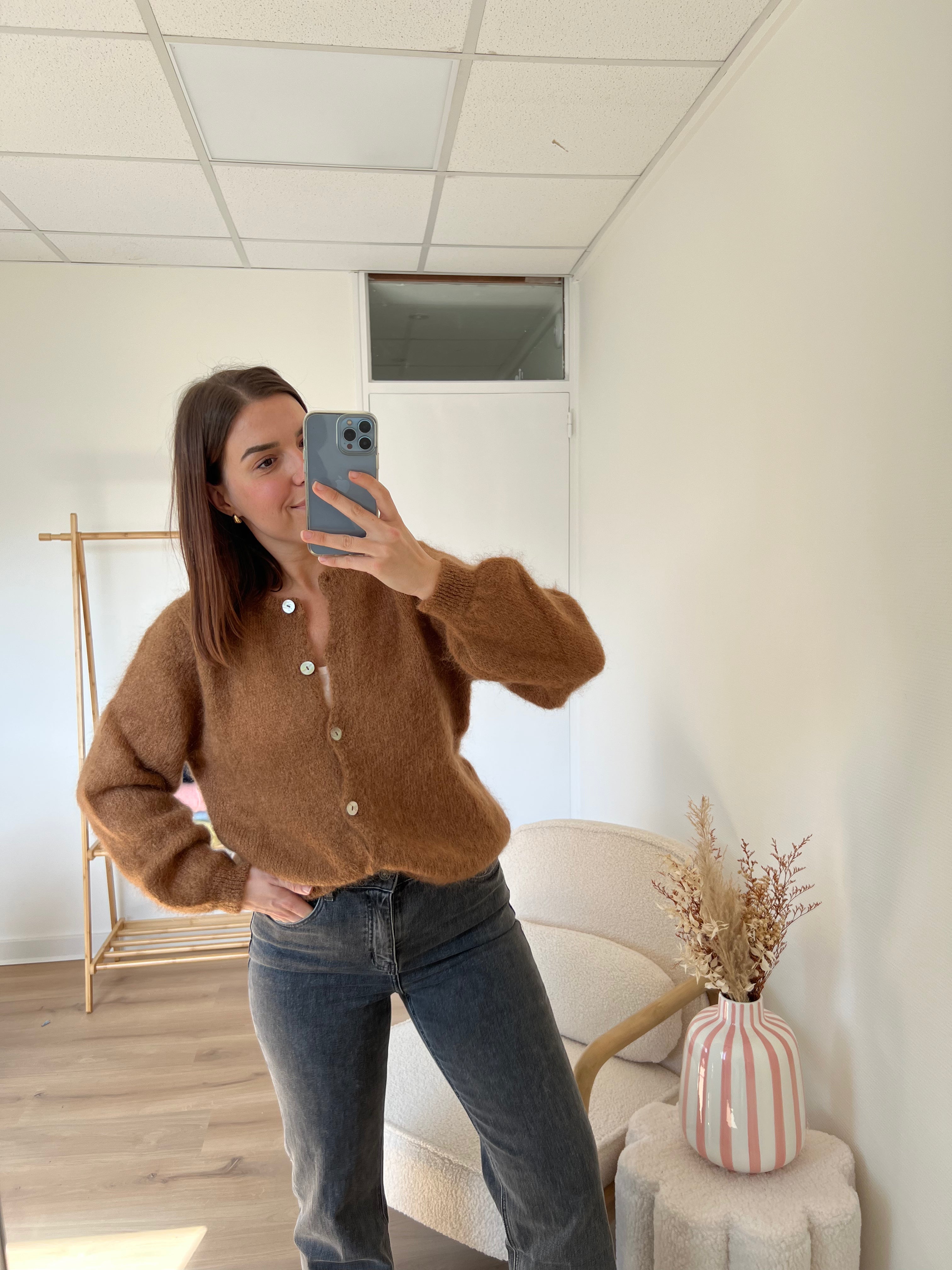 Maille En Laine Bianca Camel