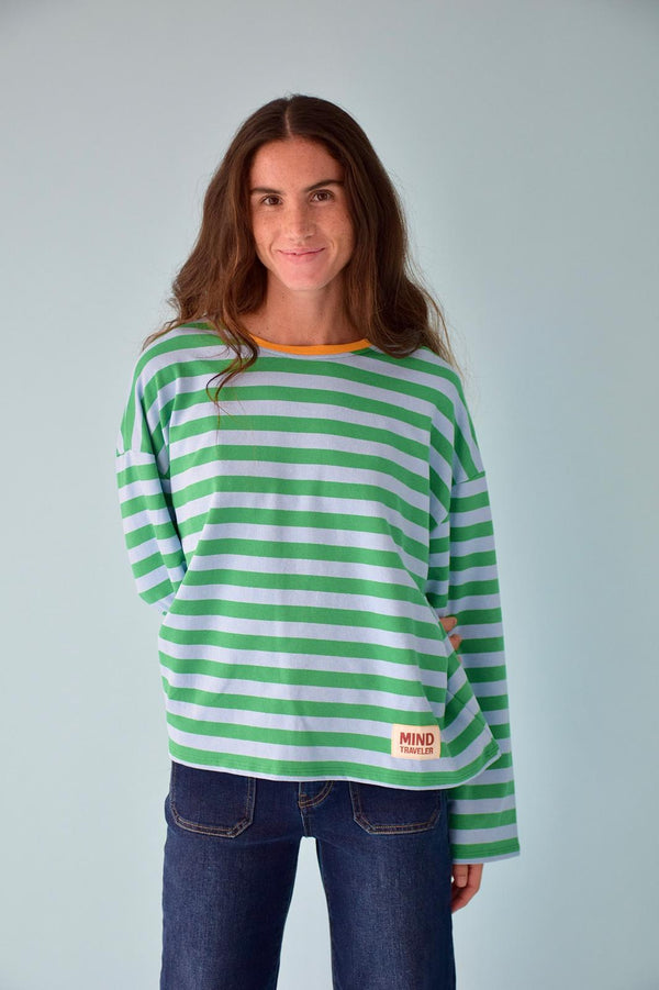 T-Shirt Núria Vert Et Bleu