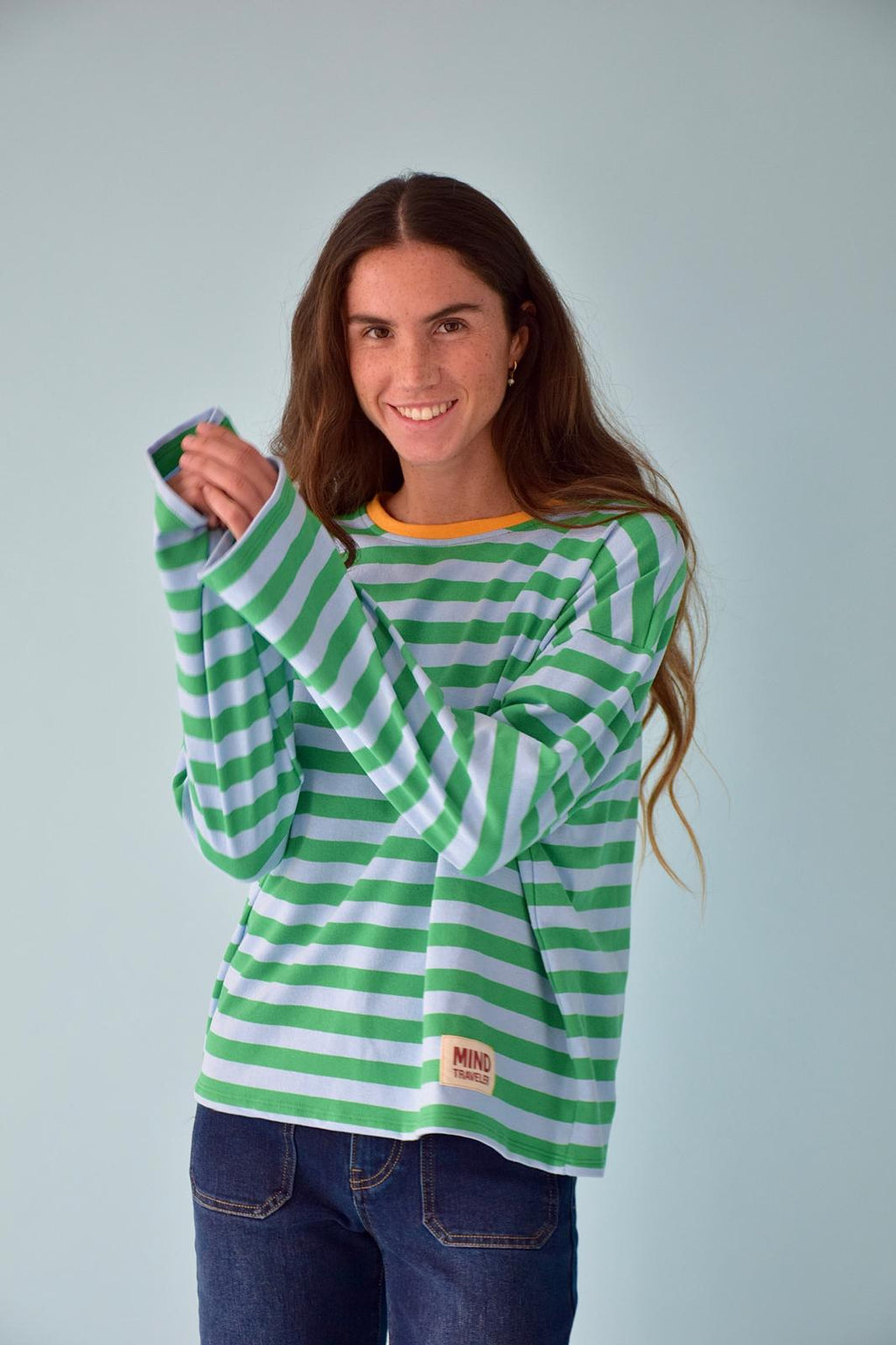 T-Shirt Núria Vert Et Bleu