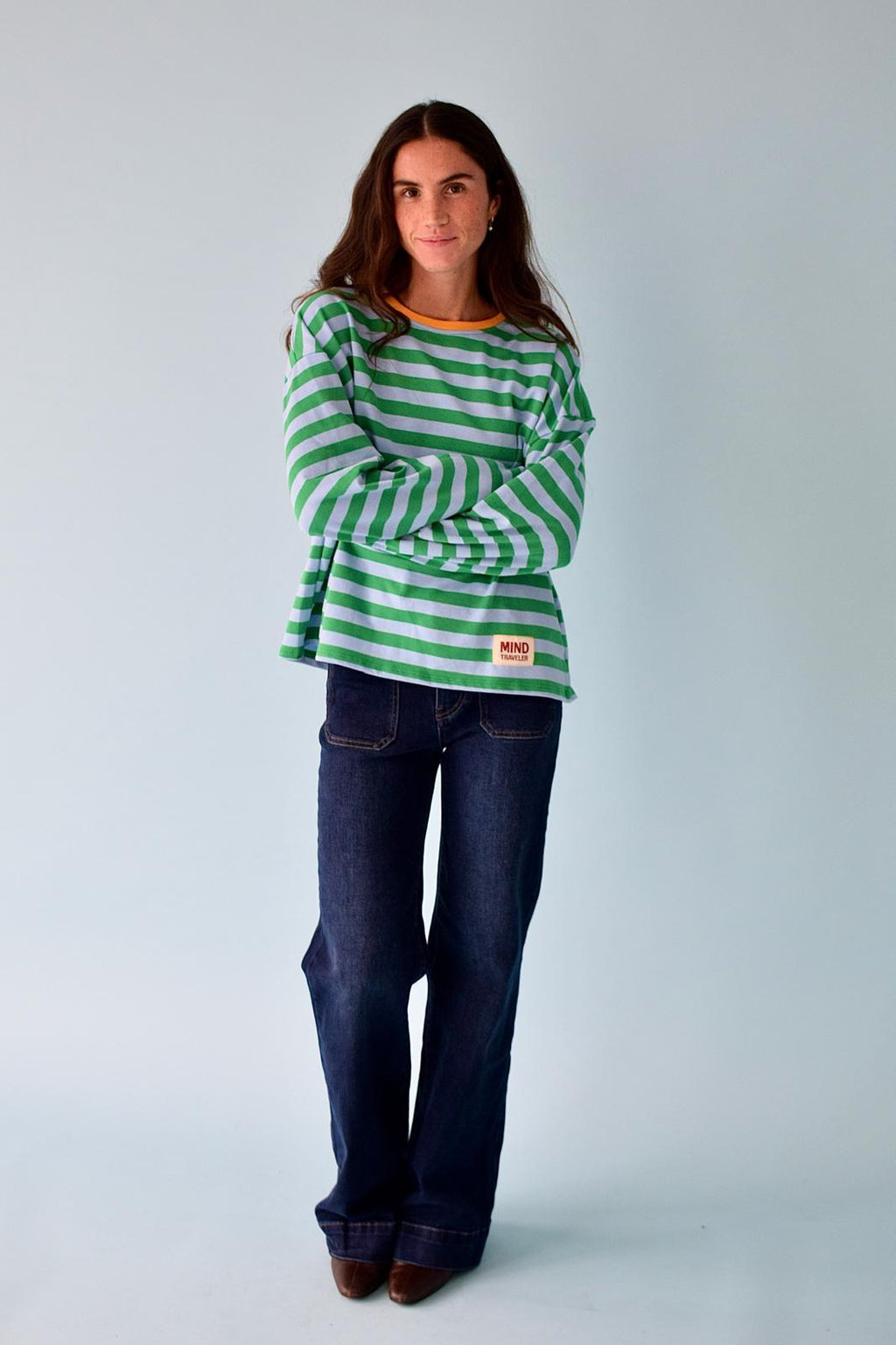 T-Shirt Núria Vert Et Bleu