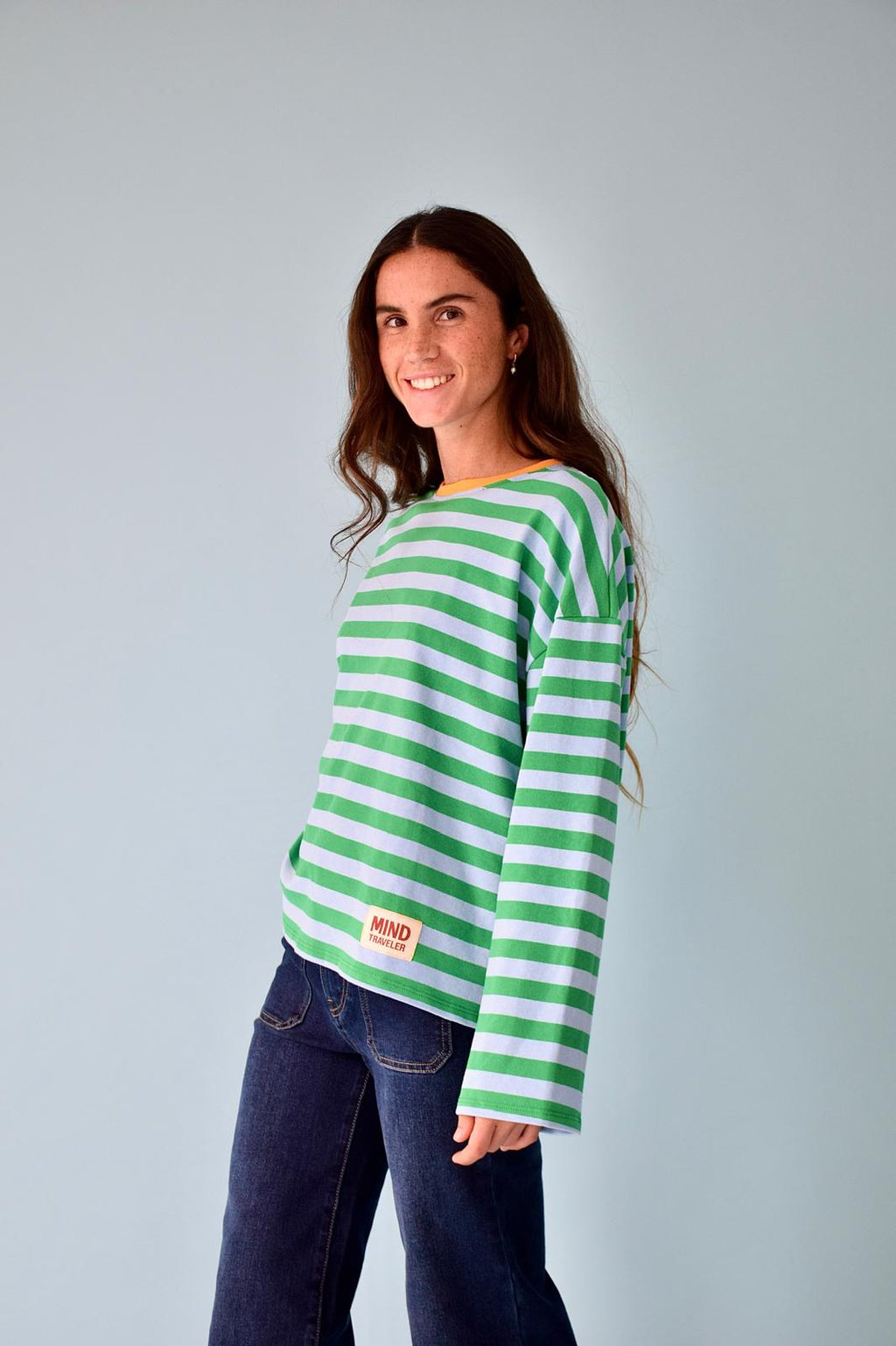 T-Shirt Núria Vert Et Bleu