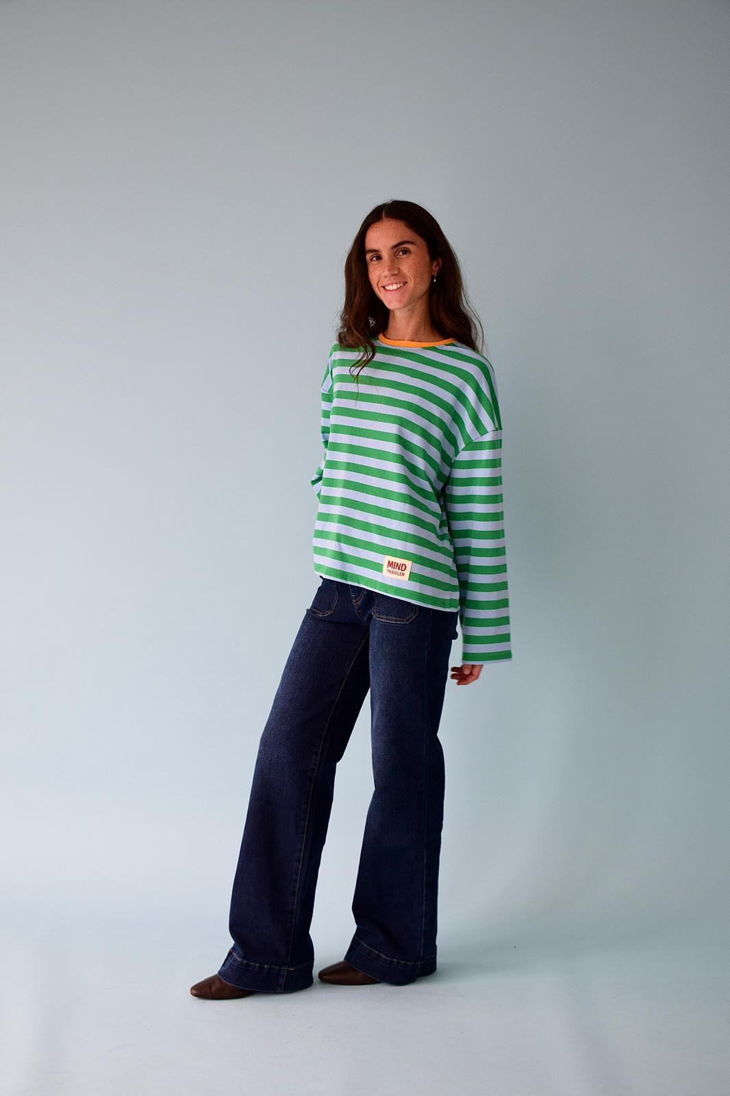 T-Shirt Núria Vert Et Bleu