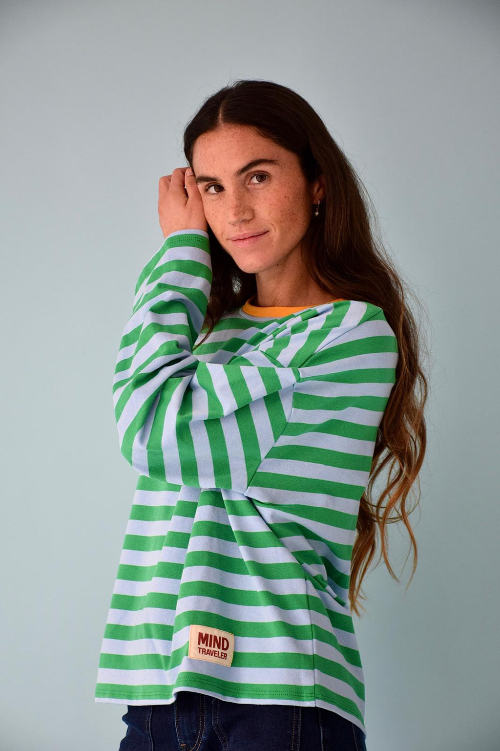 T-Shirt Núria Vert Et Bleu