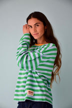 T-Shirt Núria Vert Et Bleu
