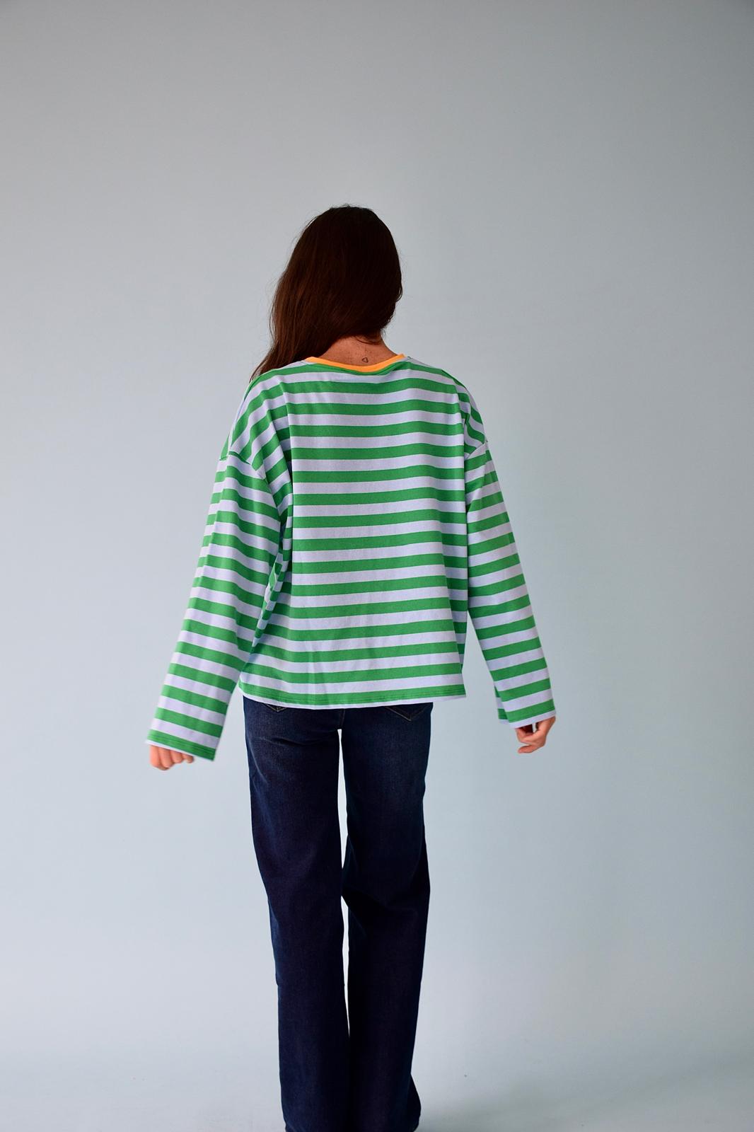 T-Shirt Núria Vert Et Bleu