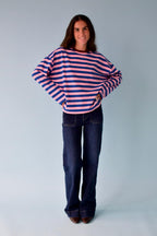 T-Shirt Núria Bleu Et Rose