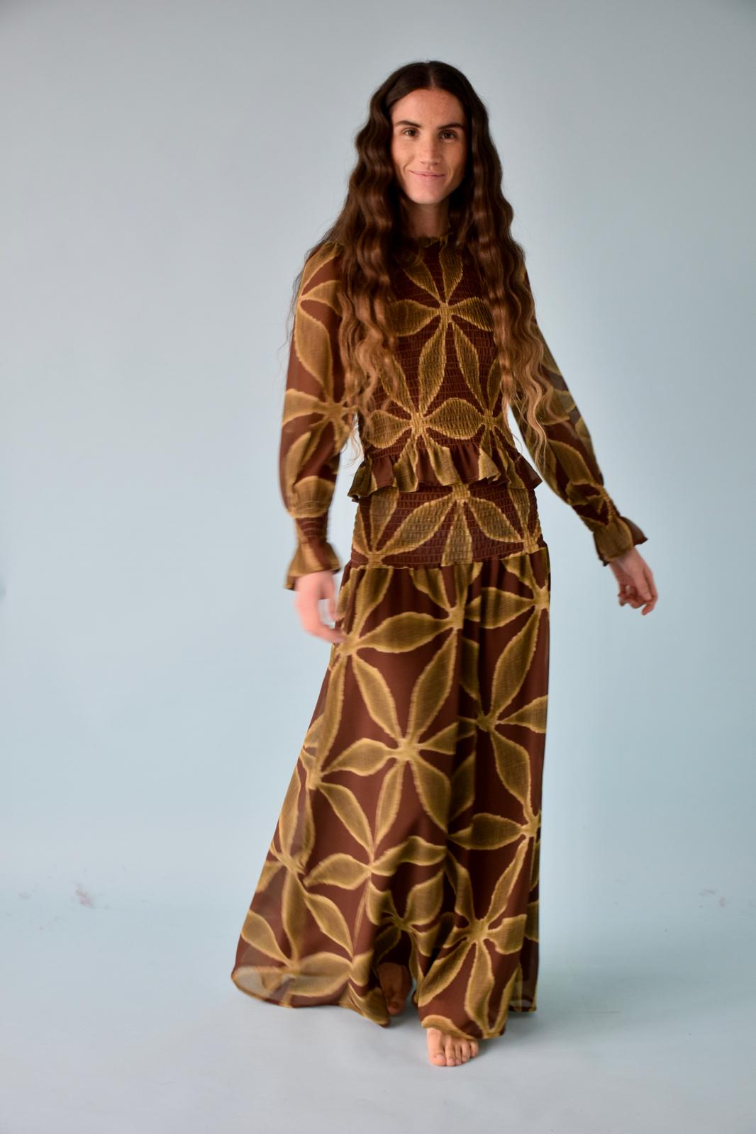 Blouse Trèfle Chía Vert Et Marron