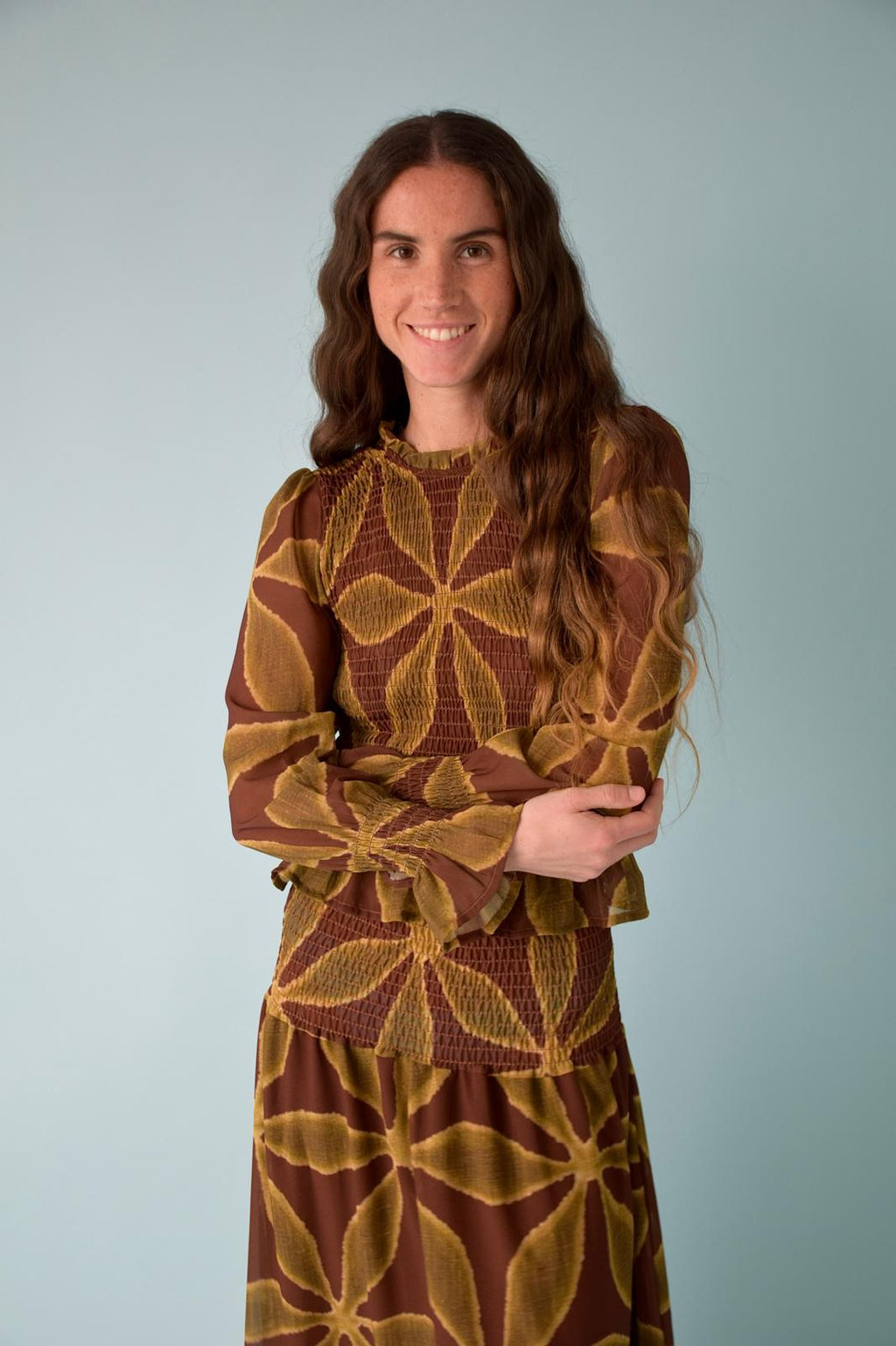 Blouse Trèfle Chía Vert Et Marron