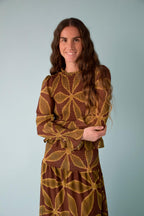 Blouse Trèfle Chía Vert Et Marron