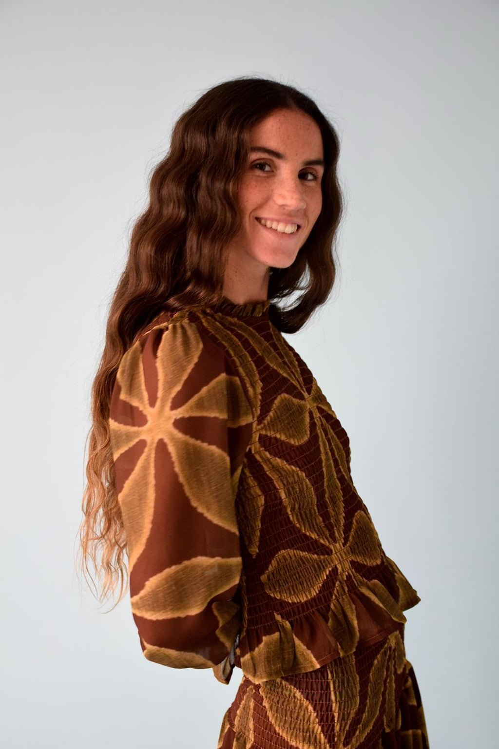 Blouse Trèfle Chía Vert Et Marron