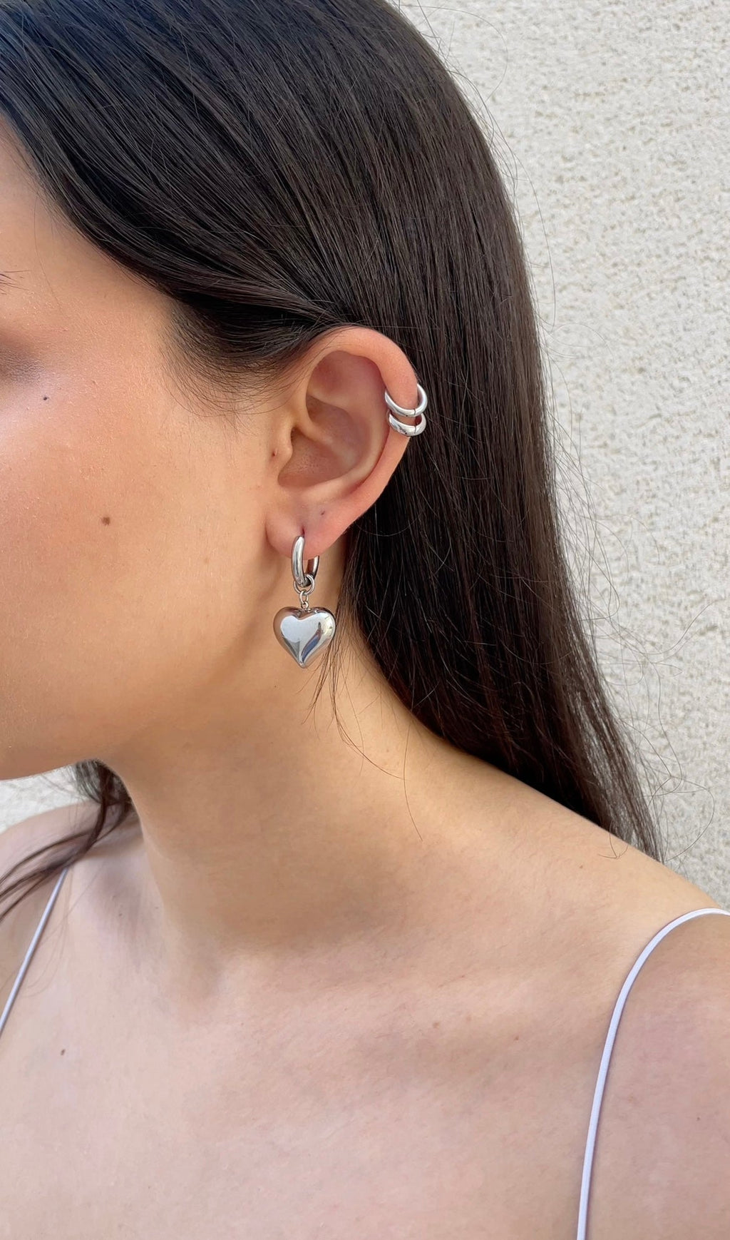 Boucles D'Oreilles Heart X Hoops