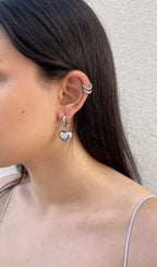 Boucles D'Oreilles Heart X Hoops