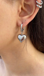 Boucles D'Oreilles Heart X Hoops