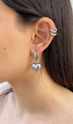 Boucles D'Oreilles Heart X Hoops