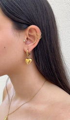 Boucles D'Oreilles Heart X Hoops