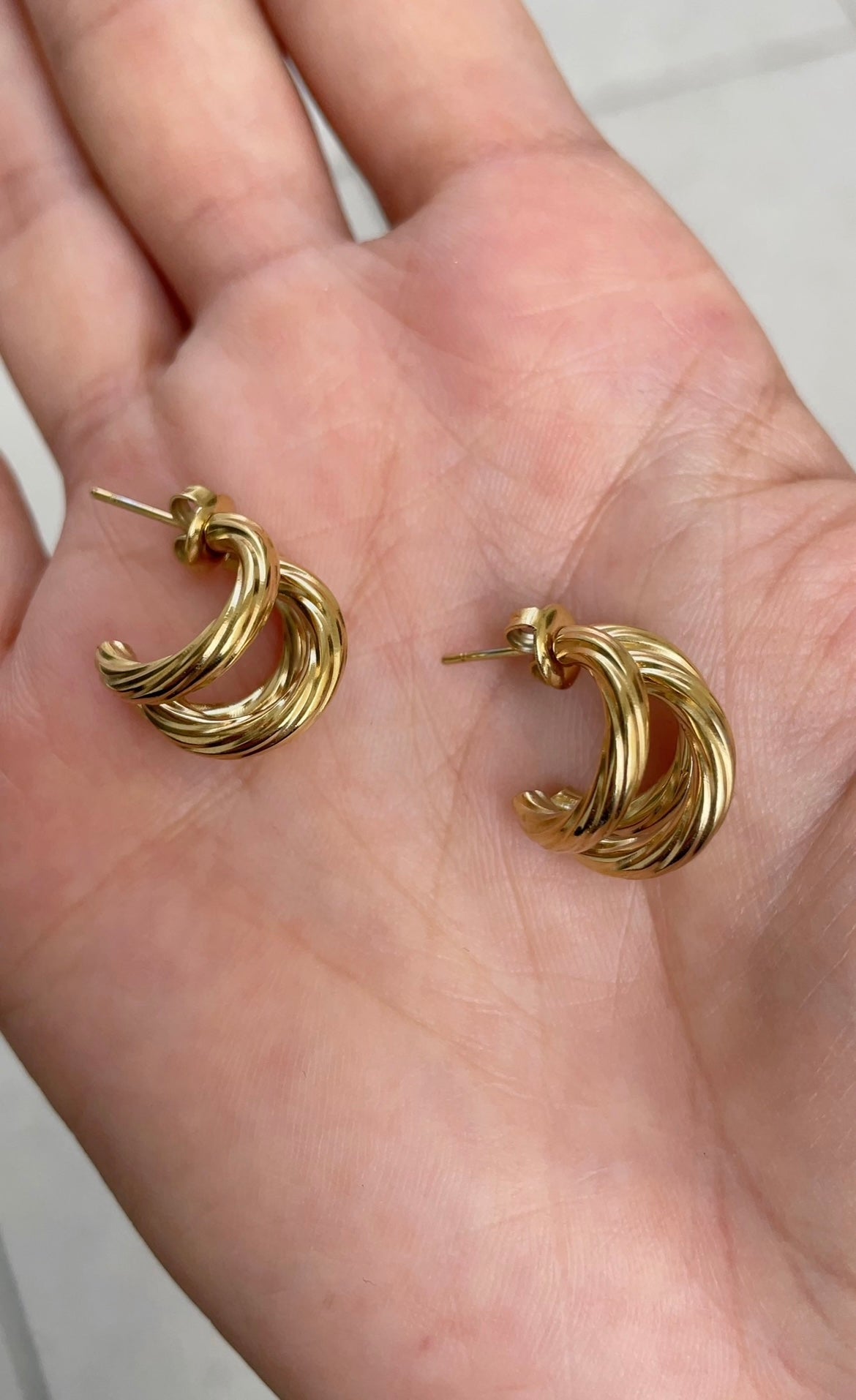 Boucles D'Oreilles Mini Striped Illusion